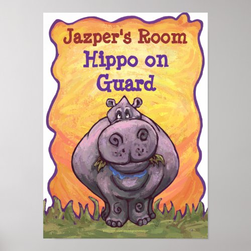 Hippopotamus Personazlied Room Poster