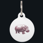 Hippopotamus Pet Name Tag<br><div class="desc">The hippopotamus (Hippopotamus amphibius), or hippo, is a large, mostly herbivorous mammal in sub-Saharan Africa, and one of only two extant species in the family Hippopotamidae (the other is the pygmy hippopotamus). After the elephant and rhinoceros, the hippopotamus is the third-largest type of land mammal and the heaviest extant artiodactyl....</div>