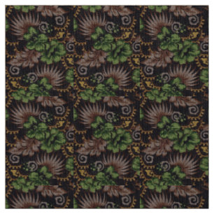 Hippopotamus Photo African Wildlife Abstract Art Fabric