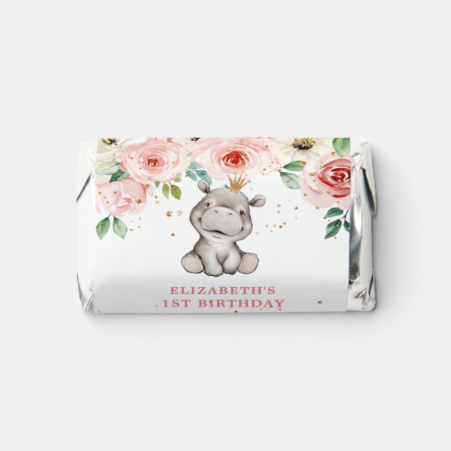 Hippopotamus Princess Birthday Hershey's Miniatures (Front)