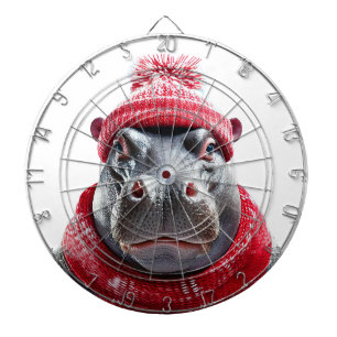 Hippopotamus Scarf and Beany Dart Board