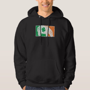 Hippopotamus St Patrick's Day Irish Flag C Distres Hoodie