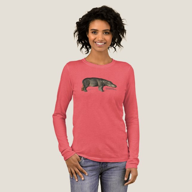 Hippopotamus The RIVER HORSE Tri-Blend Shirt (Full Front)