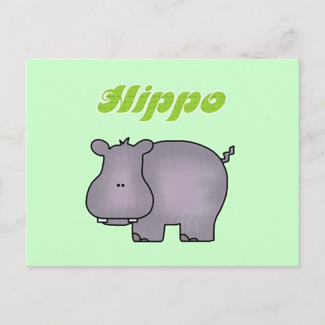 Hippopotamus Tshirts and Gifts Postcard (Front)