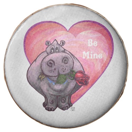 Hippopotamus Valentines Day Chocolate Dipped Oreo