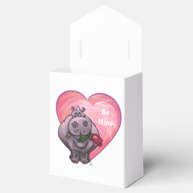 Hippopotamus Valentine's Day Favor Boxes (Opened)