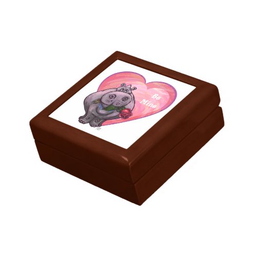 Hippopotamus Valentines Day Keepsake Box