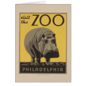 Hippopotamus vintage hippo zoo poster wpa (Front)