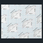 HIPPOPOTENUSE by Sandra Boynton Wrapping Paper<br><div class="desc">The helpful geometry diagram shows the parts of a right triangle: the Adjacent,  the Opposite,  and of course the Hippopotenuse. For the mathematically-inclined. Ha ha,  get it? Inclined? One step up from wrapping your present in graph paper.</div>