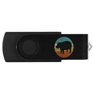 Hippopotomas Retro Sun Flash Drive