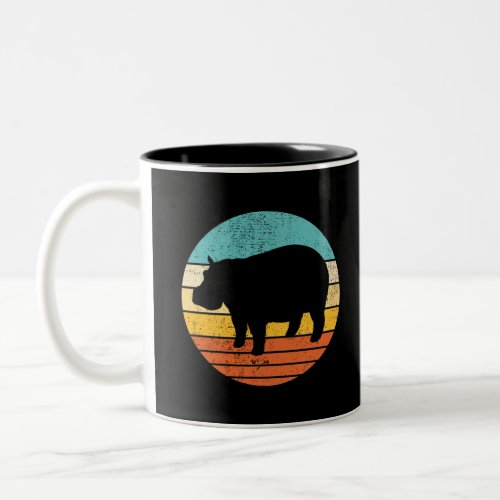 Hippopotomas Retro Sun Two_Tone Coffee Mug
