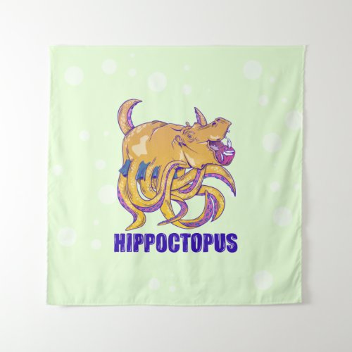 Hippopotomus octpous strange creature tapestry