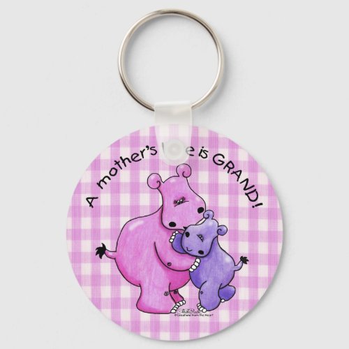 Hippos_A Mothers love is grand Keychain