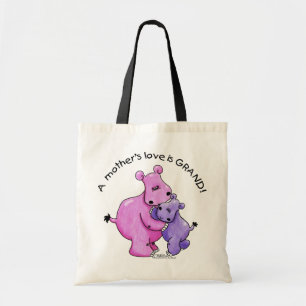 Hippos-A Mother's love is grand! Tote Bag
