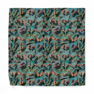 Hippos at Play: A Pond Paradise Bandana