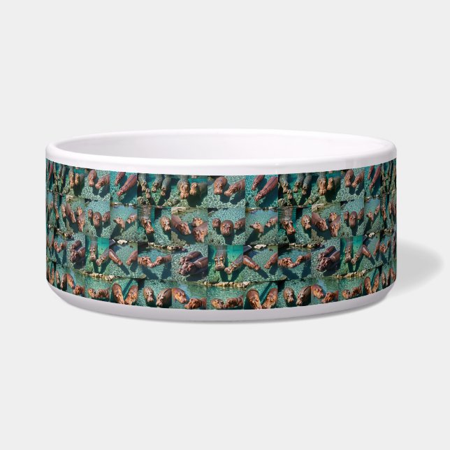 Hippos at Play: A Pond Paradise Bowl (Front)