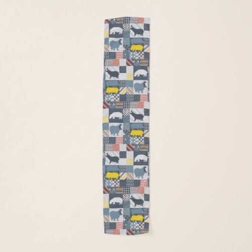 Hippos Faux Quilt Scarf