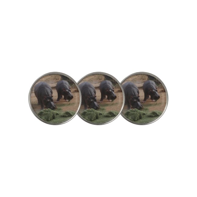 hippos golf ball marker (3 Up)