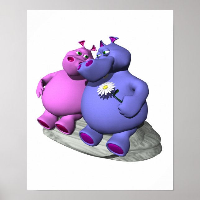 hippos in love poster (Front)