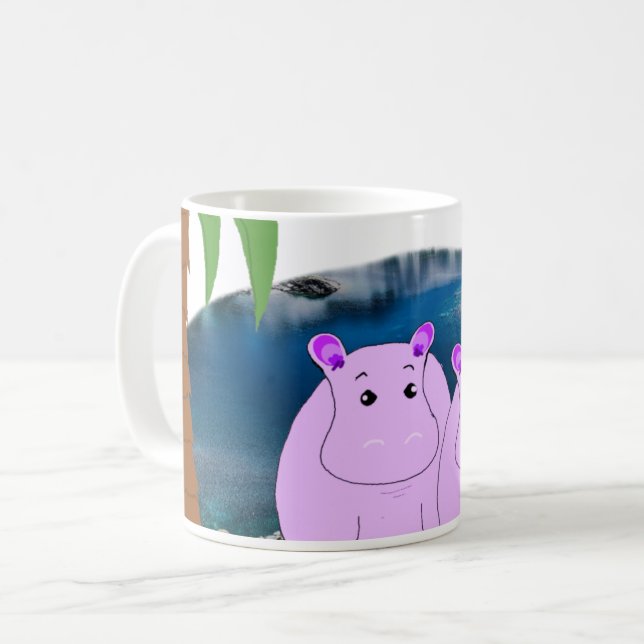 Hippos in the Water Mug (Front Left)