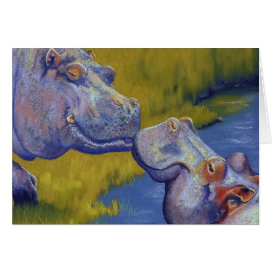 hippos, kiss cards (Front Horizontal)