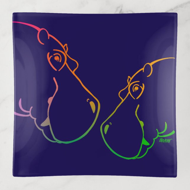 Hippos Trinket Tray (Front)