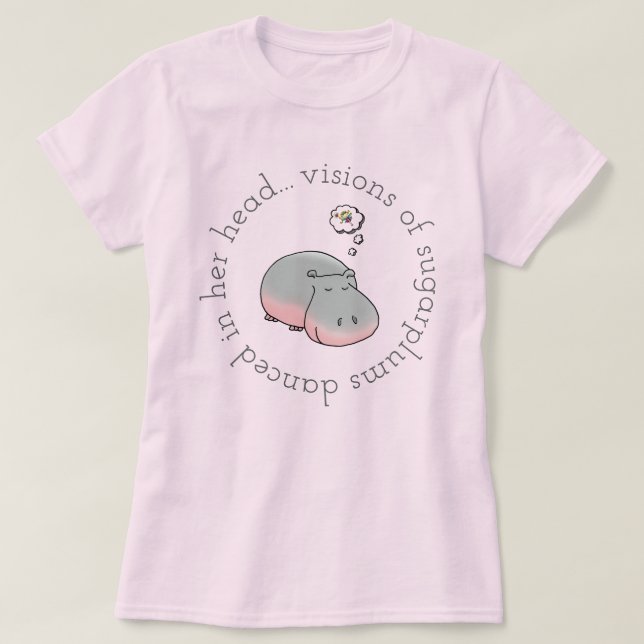 Hippo's Visions of Sugarplums T-Shirt (Design Front)