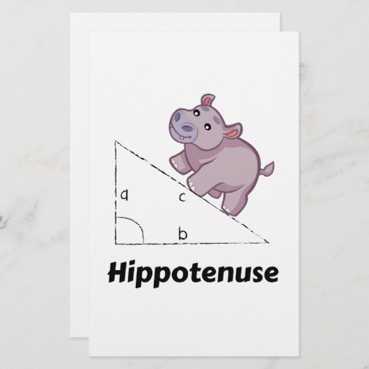 Hippotenuse Funny Math (Front/Back)