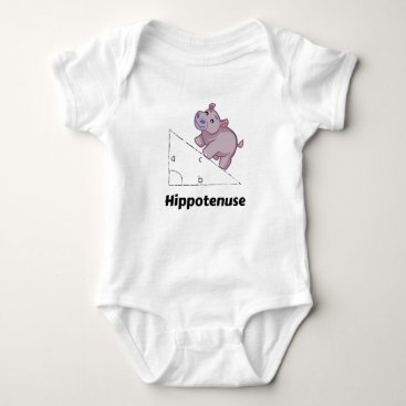 Hippotenuse Funny Math Baby Bodysuit