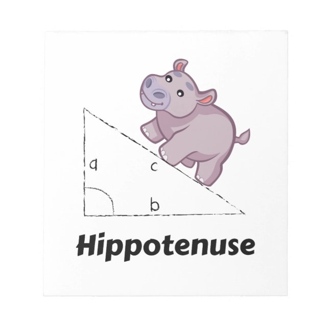 Hippotenuse Funny Math Notepad (Front)