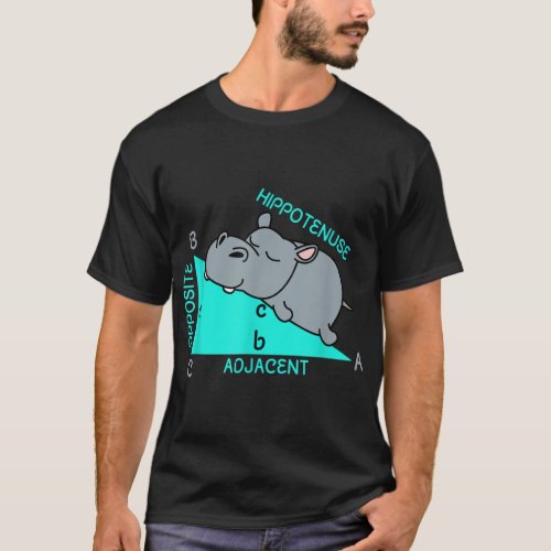 Hippotenuse Maths Maths Teacher Joke Fun Saying T_Shirt