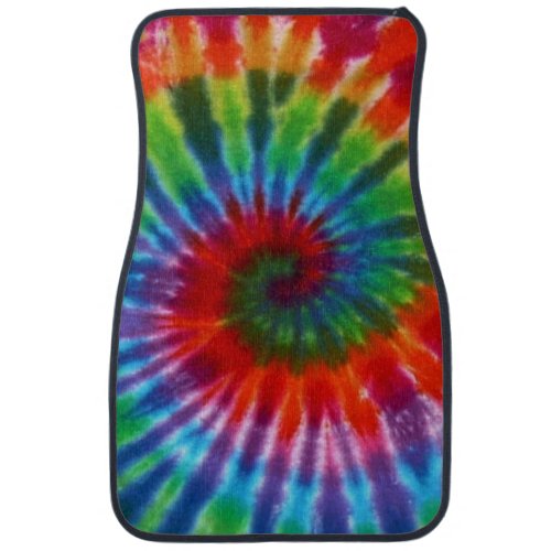 Hippy 60s 70s Tie Dye Retro Colorful Car Floor Mat