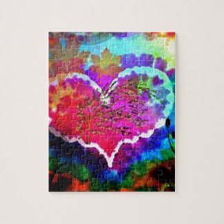 Hippy at Heart Rainbow Tie Dye gift collection Jigsaw Puzzle