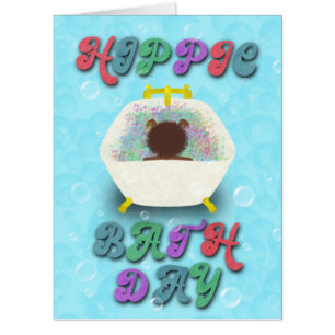 Hippy Bath Day Card