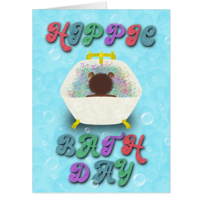 Hippy Bath Day Card (Front)