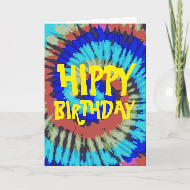 Hippy Birthday Card (Front)