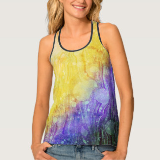 Hippy Blue and Yellow Tank Top