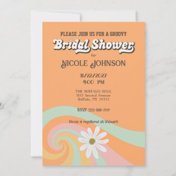 Hippy Boho Retro Bridal Shower Invitation by My_Wedding_Bliss at Zazzle