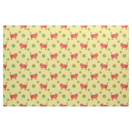 Hippy Cat in Summer Fabric