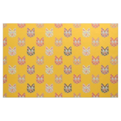 Hippy Cats of Summer Fabric