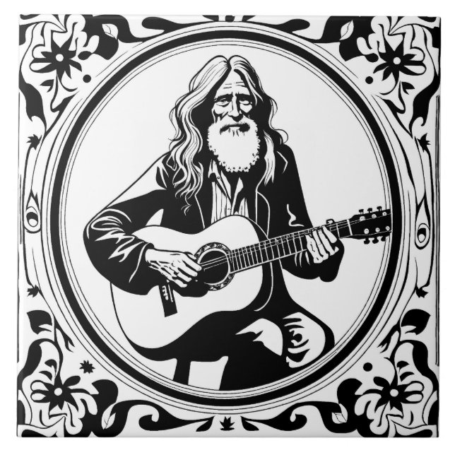 Hippy Ceramic Tile (Front)