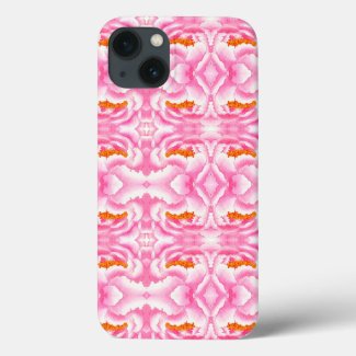 Hippy Chic Pink and Orange Tie-Dye Pattern 