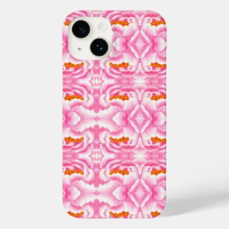 Hippy Chic Pink and Orange Tie-Dye Pattern 