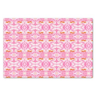 Hippy Chic Pink and Orange Tie-Dye Pattern  Tissue Paper