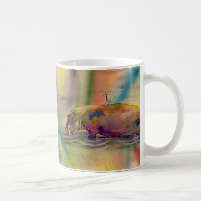 Hippy Dippy, Watercolor Art Mug (Right)