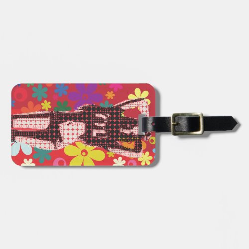 Hippy Flower child 60s theme Luggage Tag