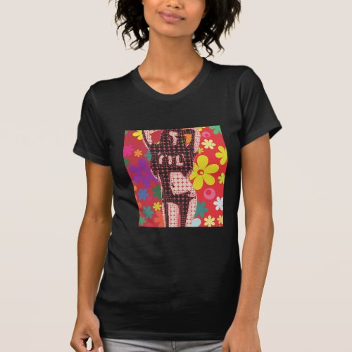 Hippy Flower child 60s theme T_Shirt