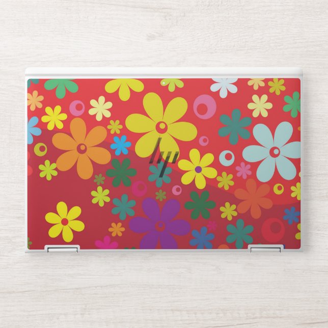 Hippy Flower Power  HP Laptop Skin (Front)