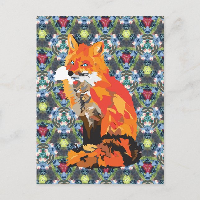 Hippy Fox Postcard (Front)