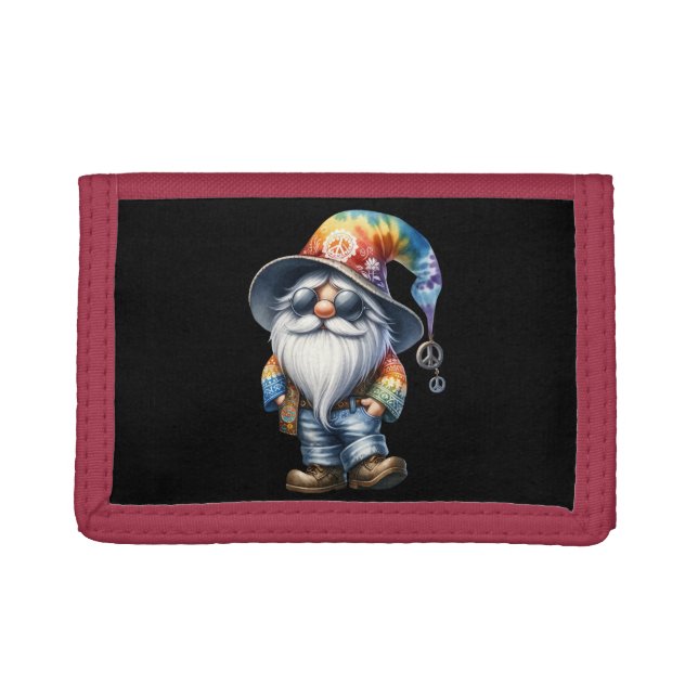 Hippy Gnome Tri-fold Wallet (Front)